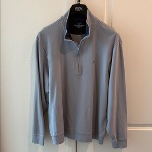 Vineyard Vines Men's Sky Blue Quarter-Zip Sweater